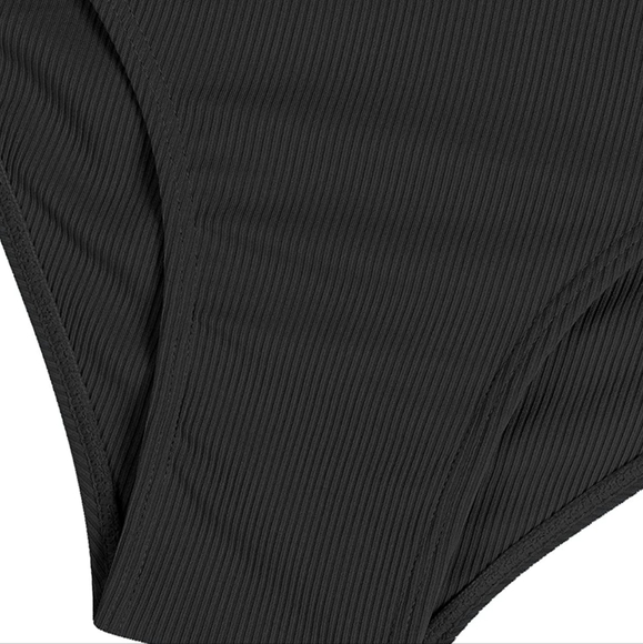 Women's High Waisted Tankini Scoop Neck Knotted Two Pieces Tankini Set Swimsuit - Picture 10 of 11